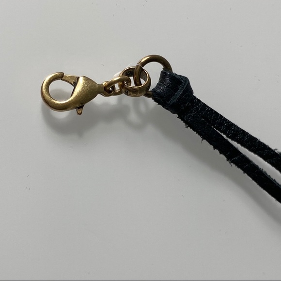 Lucky Brand | Black Leather & Rhinestone Bracelet - Picture 6 of 7